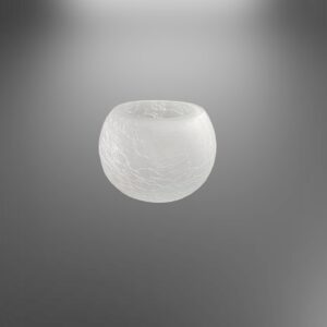 Teelichthalter Weiß satiniert 7 x 9cm