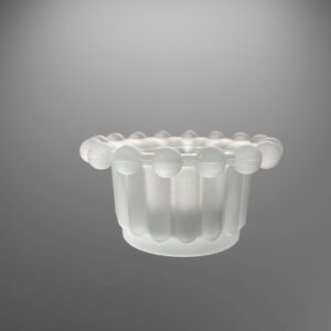 Teelichthalter weiss 5 x 9,5 cm aus Glass