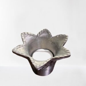 Teelichthalter Silber 6 x 9,5 cm