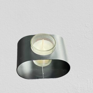 Teelichthalter Schwarz 9 x 12 cm