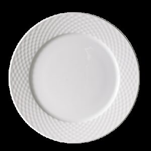 Teller 16 cm flach Semeli rund weiß