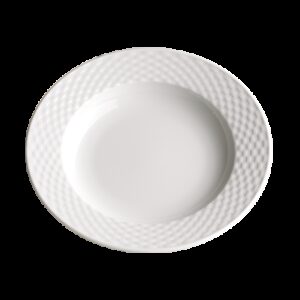 Teller 23 cm tief Semeli weiß rund