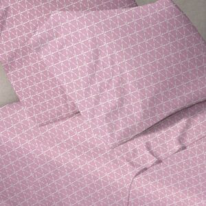 Spannbetttuch Menta Rose Druckstoff