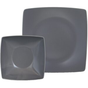 Teller 21x21 cm, Grau Matt G702