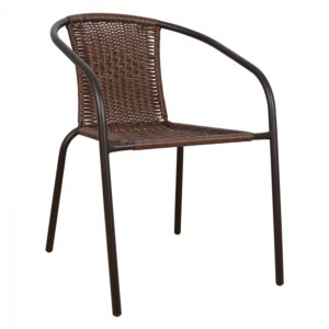 Gartenstuhl wicker braun aluminium 53x58x76 cm
