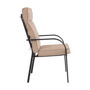 Gartenstuhl Aluminium braun mit Kissen(beige) 60Χ71Χ105 cm