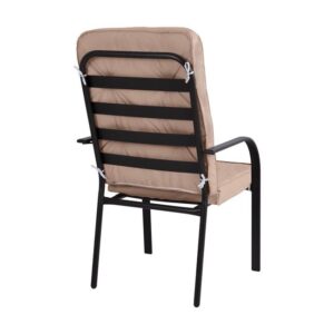 Gartenstuhl Aluminium braun mit Kissen(beige) 60Χ71Χ105 cm