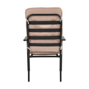 Gartenstuhl Aluminium braun mit Kissen(beige) 60Χ71Χ105 cm