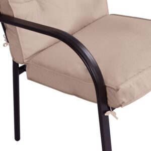 Gartenstuhl Aluminium braun mit Kissen(beige) 60Χ71Χ105 cm